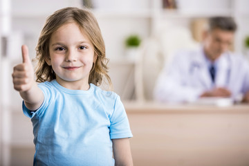 Little girl in a doctor