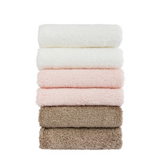 Stack of bath towels. Isolated