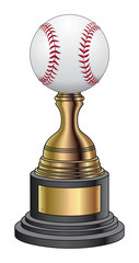 Baseball Trophy - Gold and Black Base