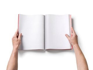 Buch mit leeren, weißen Seiten