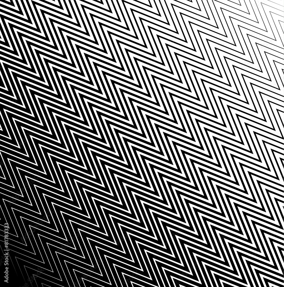 Poster Slanted angular, wavy lines. Abstract vector.