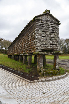 Typical horreo granary in Bainas