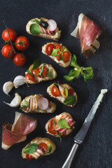 Bruschettas on the board