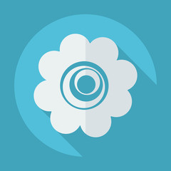 Flat modern design with shadow flower icon