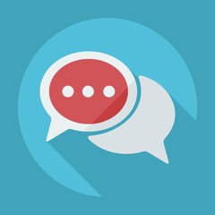 Flat modern design with shadow thought