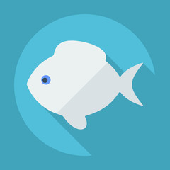 Flat modern design with shadow fish
