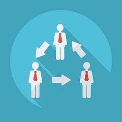 Flat modern design with shadow business icon