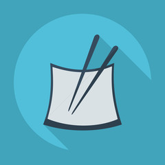 Flat modern design with shadow Sushi, Chinese cuisine