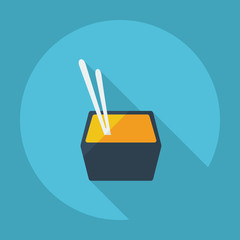 Flat modern design with shadow Sushi, Chinese cuisine