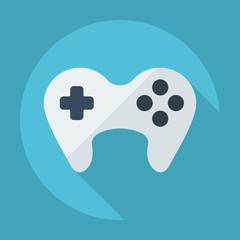 Flat modern design with shadow computer joystick