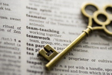 Fototapeta premium Business concept key to team, teamwork