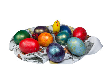 heap of painted easter eggs