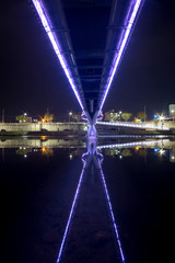 Fototapeta na wymiar changpo bridge reflection on creek