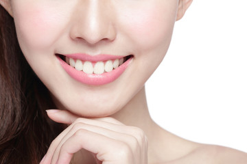 young woman health teeth