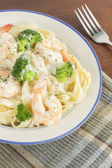 Fettuccine Alfredo Shrimp