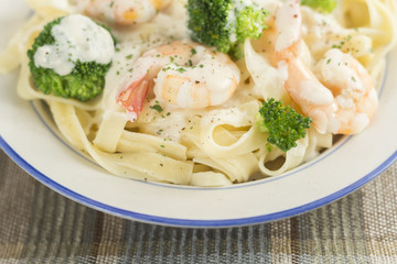 Fettuccine Alfredo Shrimp