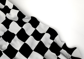 Corrugated race corner flag isolated over white