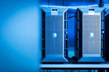 Computer Network servers in data room