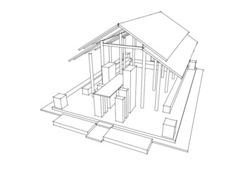 3d vector architecture,Thai style