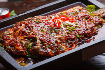 Chinese style grilled fish