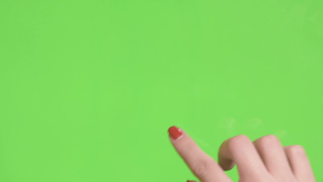 green screen control of the touch screen hands