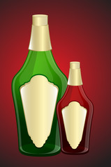 Abstract Champaign Bottles Designs