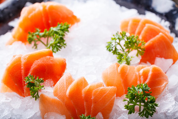 Salmon sashimi - japanese food style
