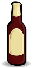 Red Retro Black Champagne Bottle