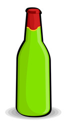 Retro Green Beer Bottle