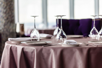 table set for meal