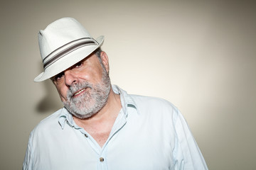 Attractive Senior with white beard