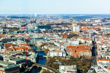 Obraz premium Berlin Skyline City Panorama. Berlin, Germany, Europe.