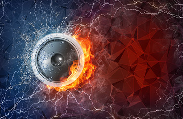 Speaker in fire and water