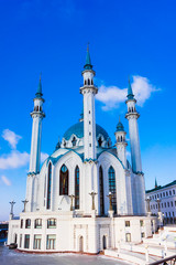 Fototapeta na wymiar Qolsharif Mosque in Kazan Kremlin. Tatarstan, Russia