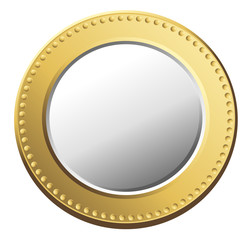 Golden Silver Coin Vector
