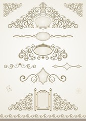 Page and text calligraphic decorations and dividers
