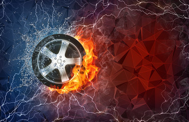 Wheel in fire and water