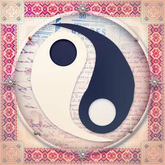 Gordijnen Yin en Yang, etnische achtergrond © Rosario Rizzo