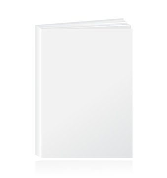 Blank vertical book cover template. Vector illustration.