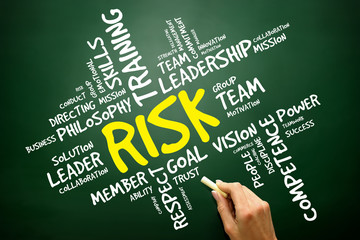 RISK word cloud, business concept
