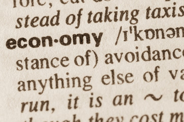 Dictionary definition of word economy