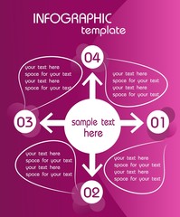 Inforaphic template pink