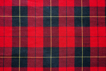 classic red and black checkered tablecloth textile