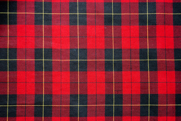 classic red and black checkered tablecloth textile