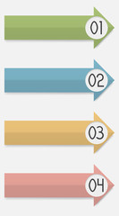 Obraz premium Arrow stickers with numbers