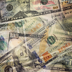 Money abstract background. USD dollar bills