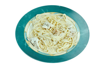 Spaghetti with chicken