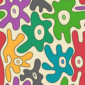 Seamless Pattern With Amoeba