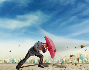 Businessman protects himself from crisis