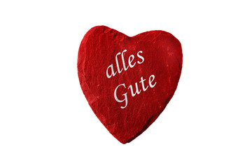 alles Gute rotes Herz